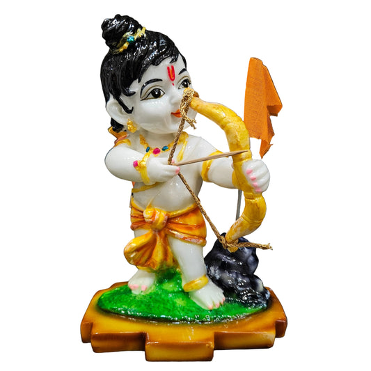 Shree Ram Murti Playing with Bow and Arrow | Lord Rama Idol | Shri Ram Statue for Home Temple Pooja Mandir Office| Showpiece Gift for Diwali Housewarming Ram Navami Dussehra