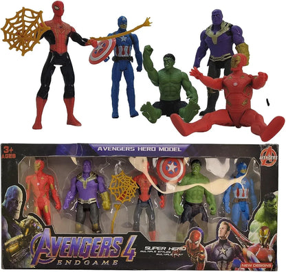 Avenger Set Toys for Kids Marvel Superheroes Action Figure Toys Collection for Kids Superhero Figurines Birthday Gift for Boys Avenger Set Toy Kids Toys Age 3 years above