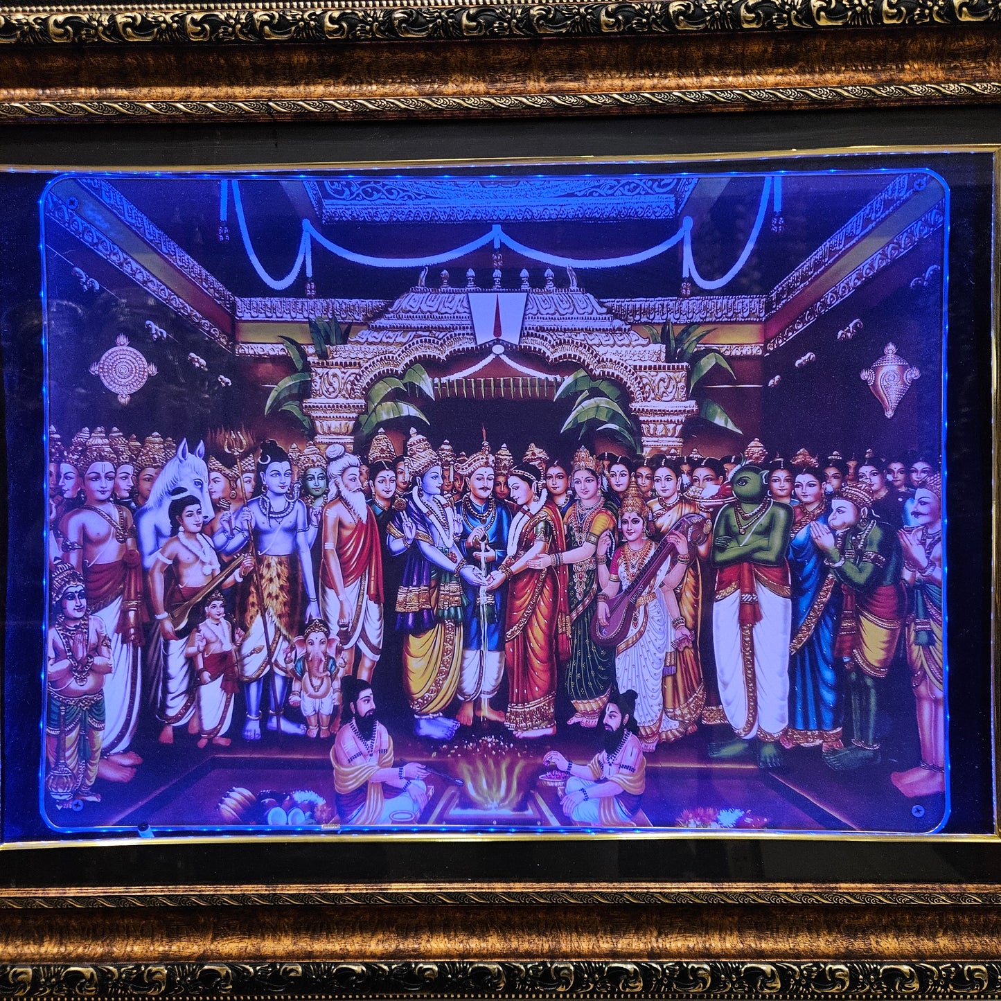 Srinivasa Kalyanam Photo Frame with multi colour lighting & slokam for Marriage gifting Return gifts
