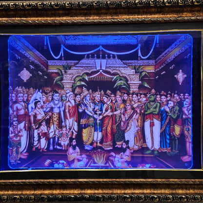 Srinivasa Kalyanam Photo Frame with multi colour lighting & slokam for Marriage gifting Return gifts
