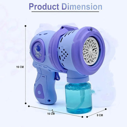 Space Bubble Gun Machine for Kids Toddlers | 5000+ Bubbles Per Minute | Leak-Proof, Automatic Space Bubble Blower with Led Light (Space Bubble Gun)(Purple)
