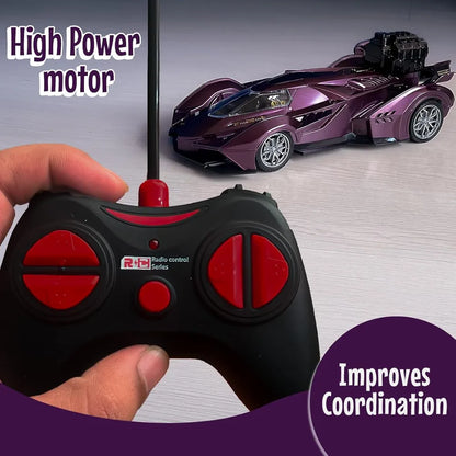 Remote Control Spray Racing Car High-Speed Battery-Powered RC Stunt Vehicle, Stylish Super Sports Car, Toy for Boys & Girls Ages Above 3 years old