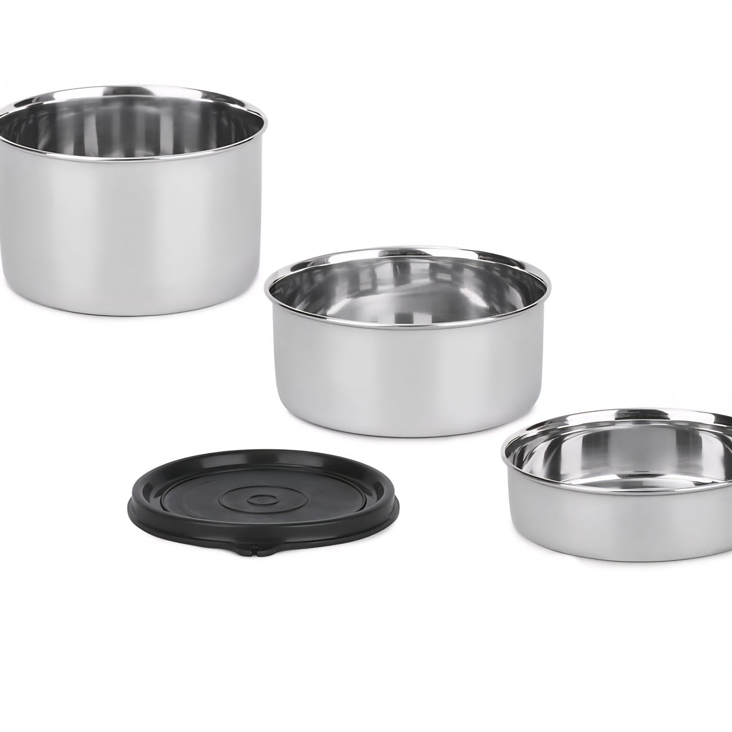 Milton Tasty Lunch 4 Steel Tiffin Leak-proof, food grade steel & light weight