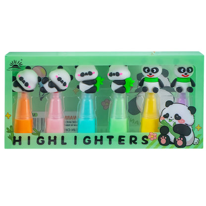 Panda 6pcs highlighter set