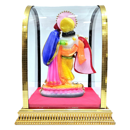 Radha Krishna polyresin Cabin Idol for Pooja Room & Home Decor