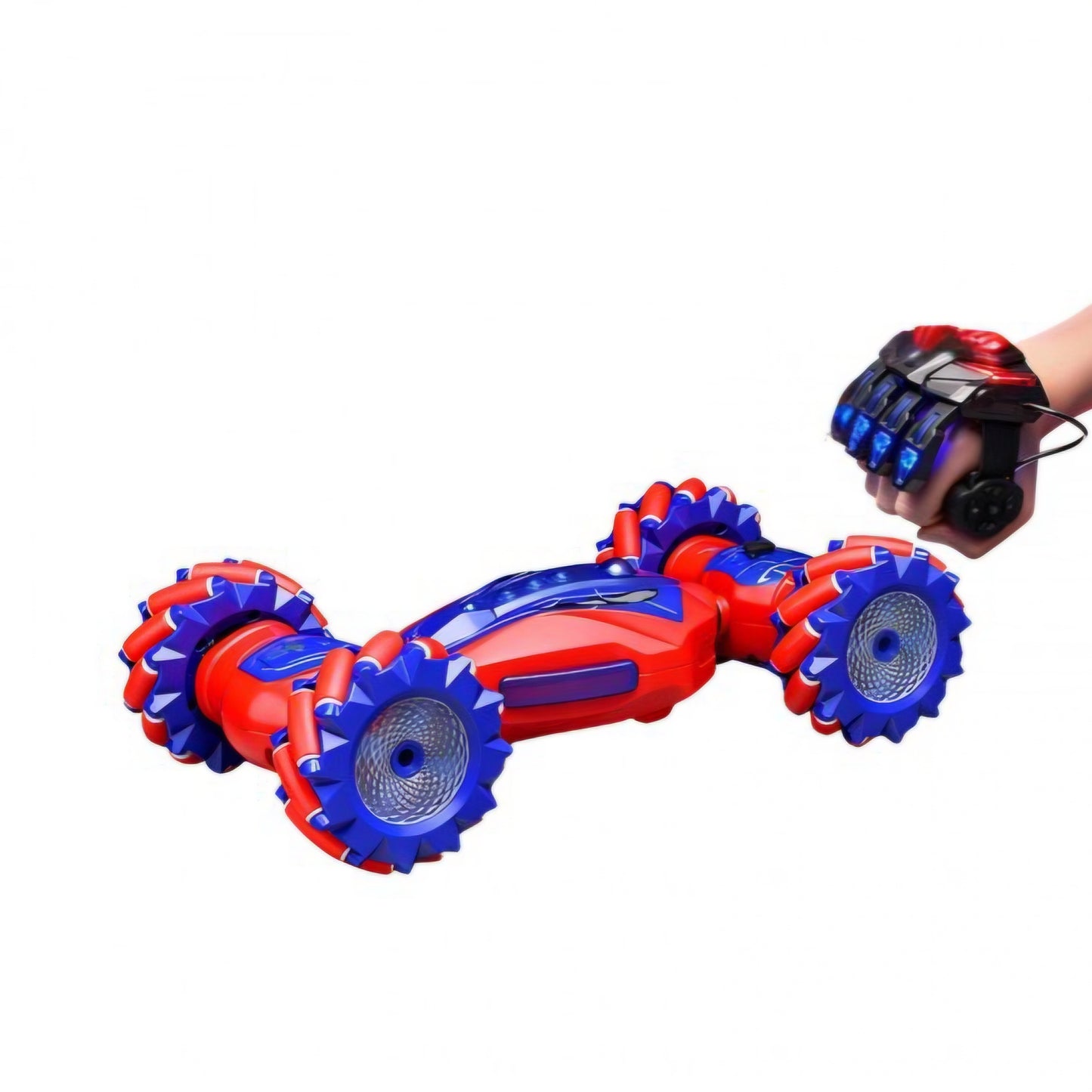 4WD R/C ACROBATIC MACHINE, WITH LIGHT, MUSIC AND SMALL EFFECT, CONTROL MANUAL, 3.7V BATTERY, USB Cable, RED-BLUE