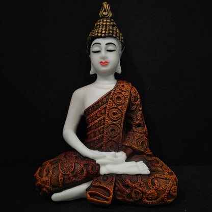 Polyresin Sitting Buddha Idol Handcrafted Statue Showpiece for HomeDecor,Living Room Decoration Gift Items