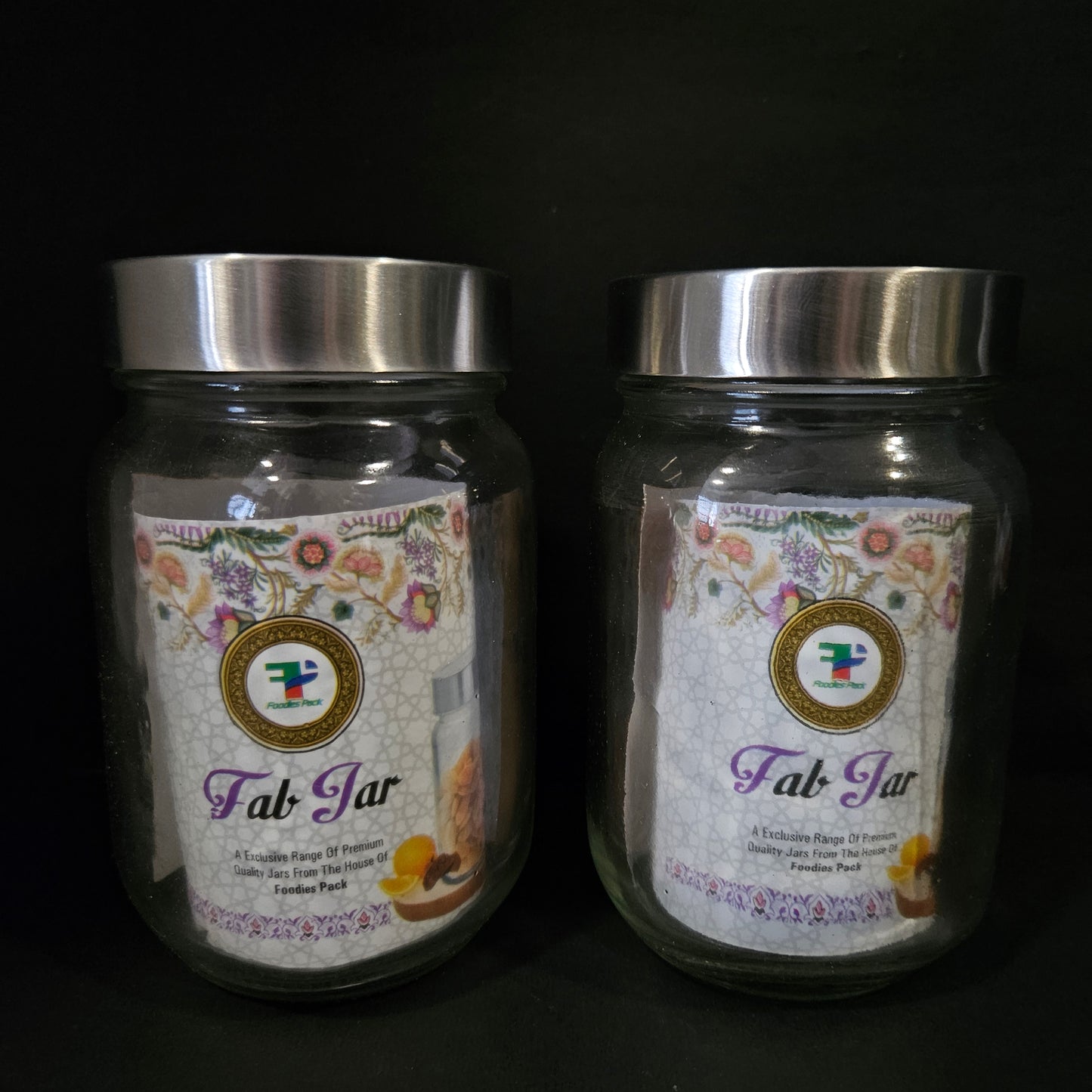 Fab a Exclusive range of premium quality jars from the house of foodies pack glass 2 piece jar set