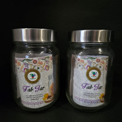 Fab a Exclusive range of premium quality jars from the house of foodies pack glass 2 piece jar set