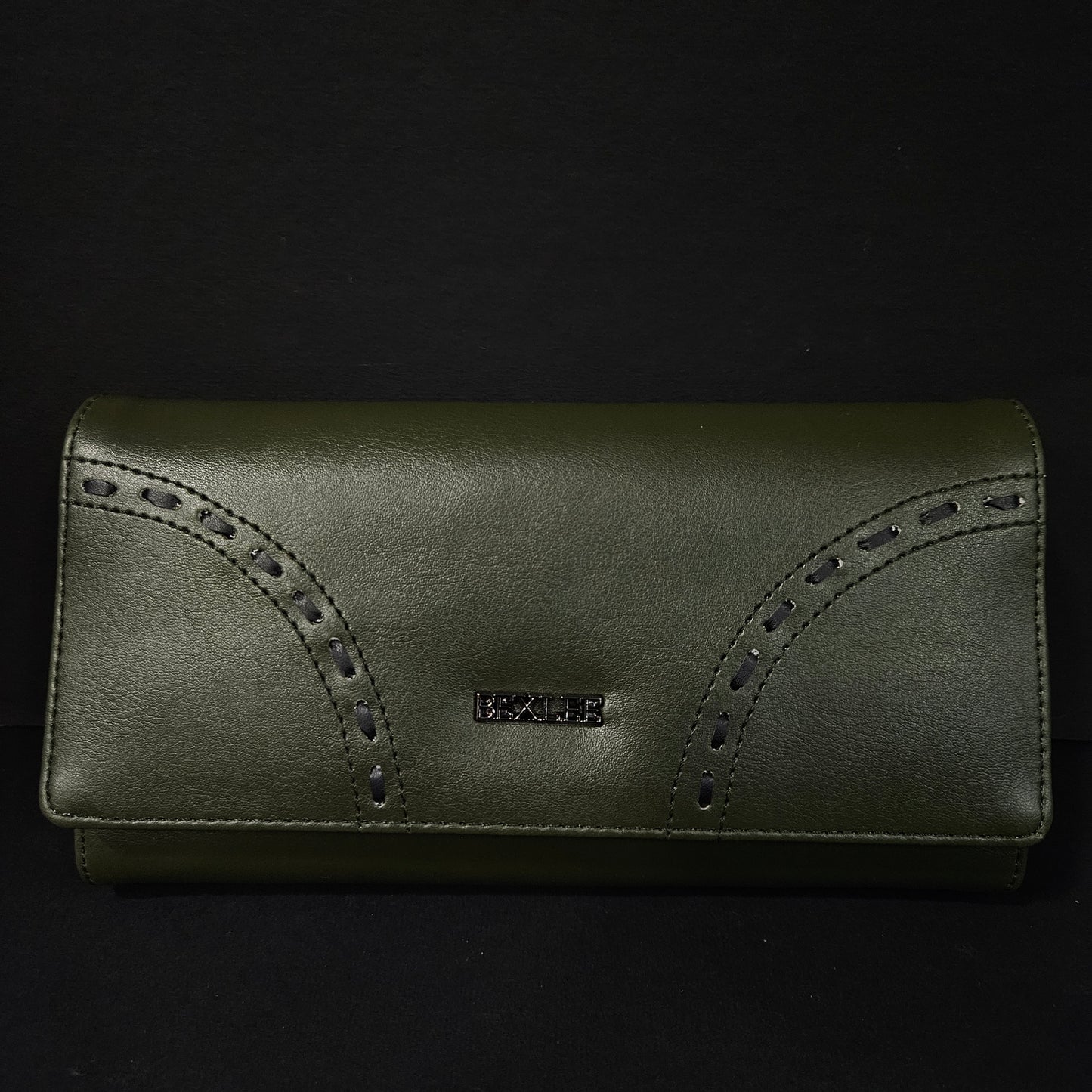 Leather Thin Slim Wallets for Women with magnetic Button