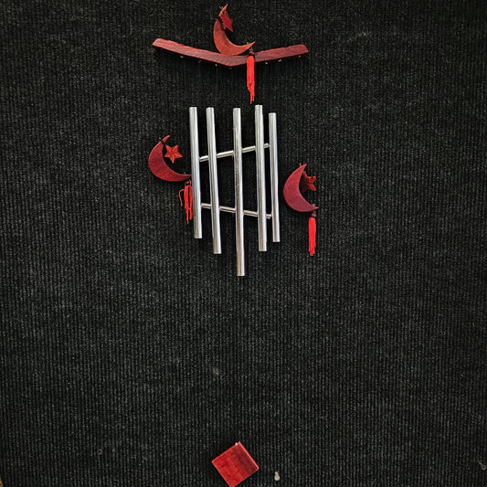 Moon Wind Chimes Hanging Vastu FengShui for Room Home Decor Balcony Garden Gallery Bedroom Health Wealth Gift with Good Sound Quality Positive Energy