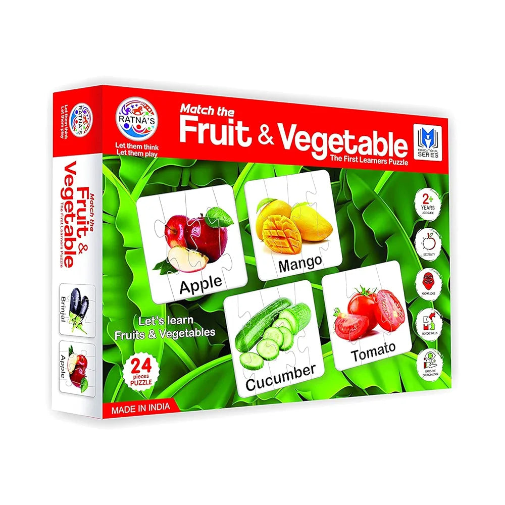 Game Phactory Educational Learn Jigsaw Puzzle Match The Fruit & Vegetable for Kids