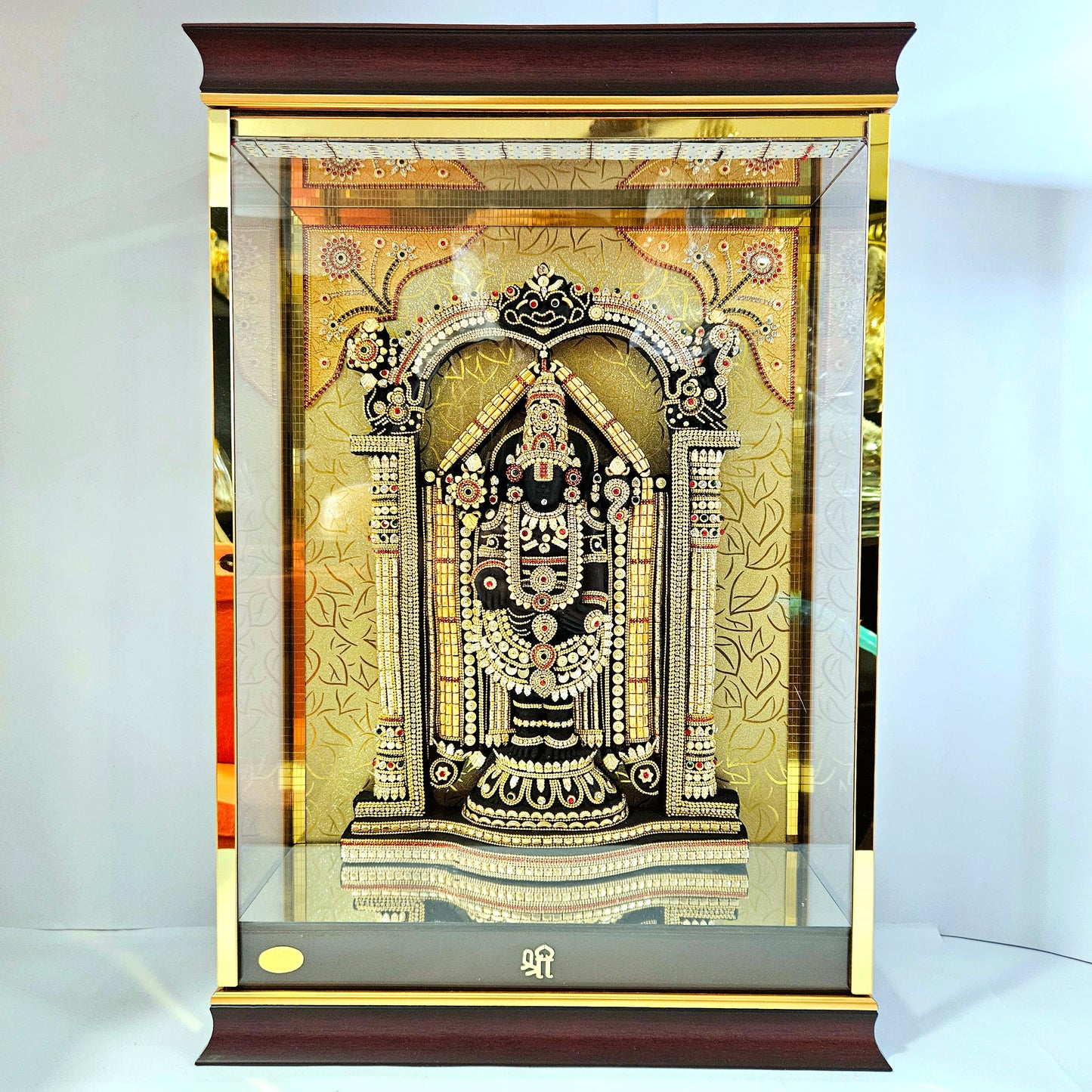 Lord Venkateshwara Balaji 24carats Gold Plated Cabin Idol for Home Decor & Lord Showpiece