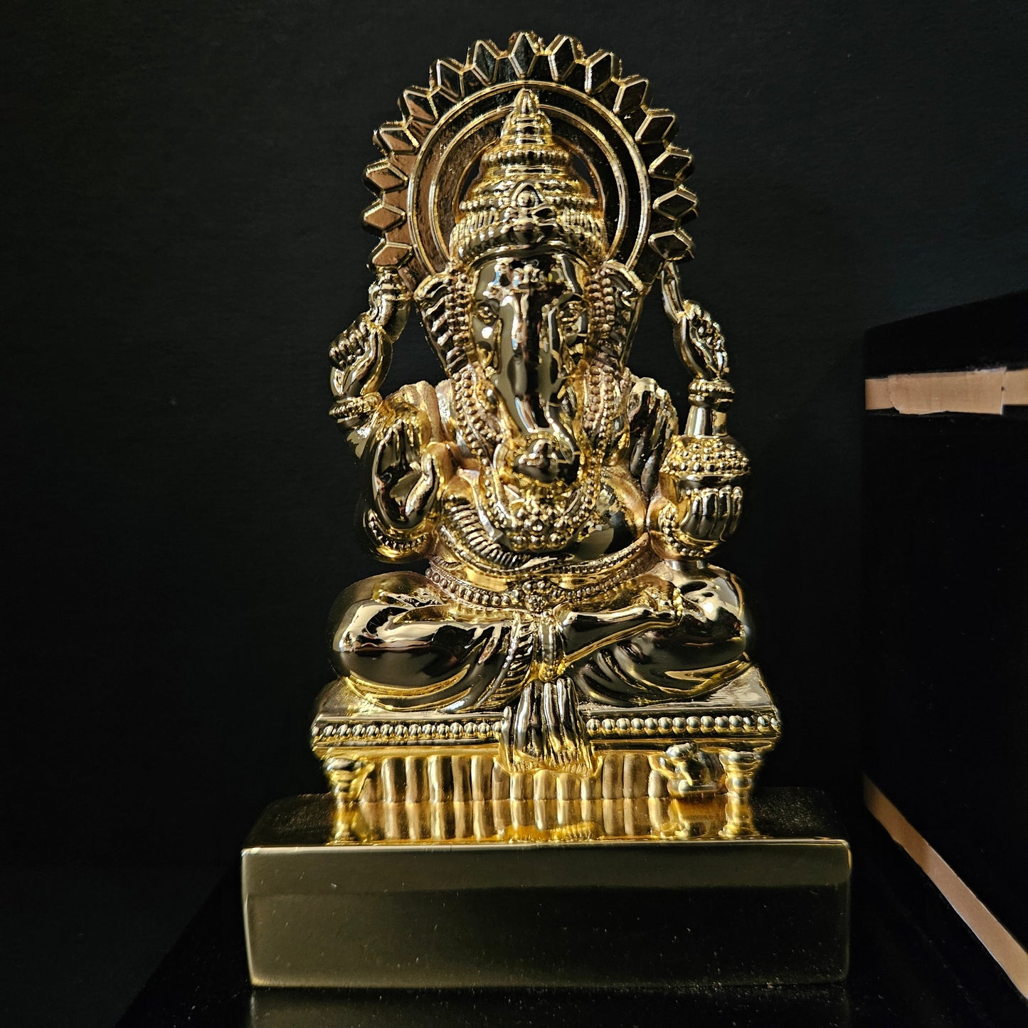 Lord Shree Ganesha Idol, Pen Stand with Clock, Tabletop, Gifting