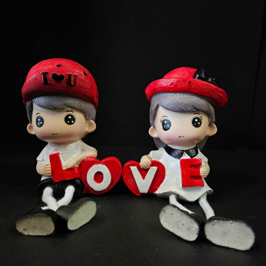 Cartoon Resin Outseam 2pieces set Hanging Feet Doll Home Wall Decoration