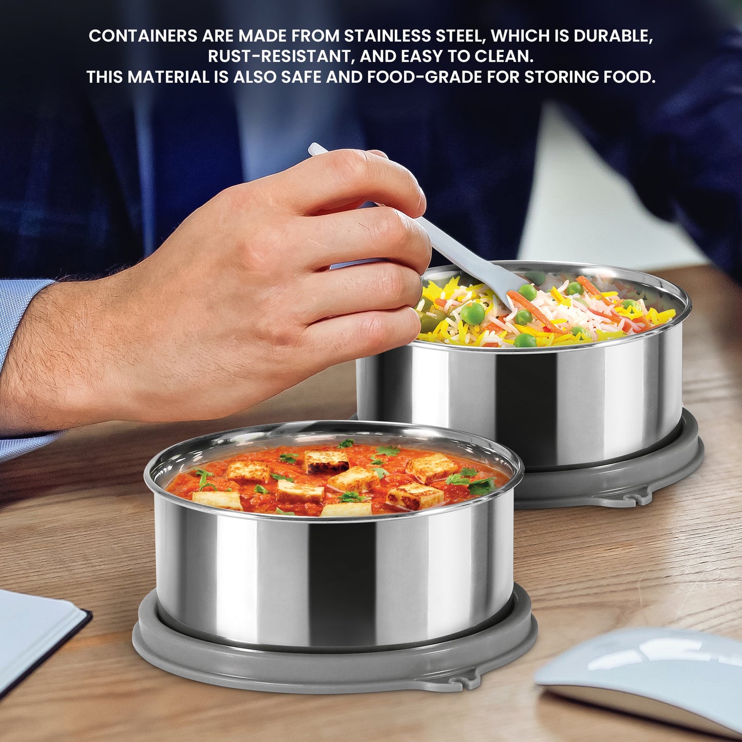 Milton Daily Meal Lunchbox Food grade steel, dishwasher safe & leak-proof