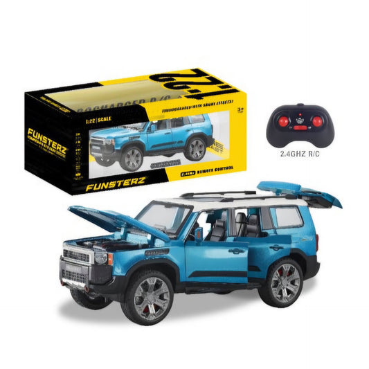 1:22 RC Spray Mist Alloy Body Remote Control Car with LED Lights, Rechargeable Battery, Full-Function Driving – Realistic Die-Cast Off-Road Model