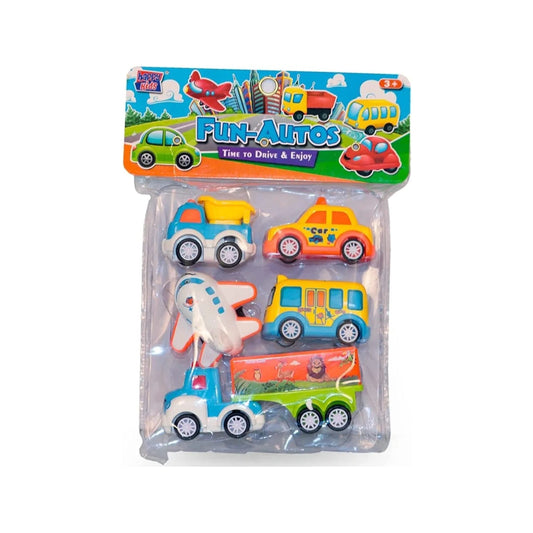 Fun-autos time to drive & enjoy 5pcs set perfect for kids return gifting