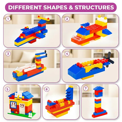 Expert Master Building Blocks for Kids, 200 Interlocking Pieces. let Your Kid Make Everything he/she Dreams of. Improves Logical Thinking and Cognitive Skills of Kids