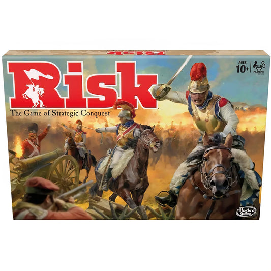 Risk Game, Strategy Board Game; Updated Figures Improved Mission Cards; War Crates; for Children Aged 10 and Up, 2-5 Players