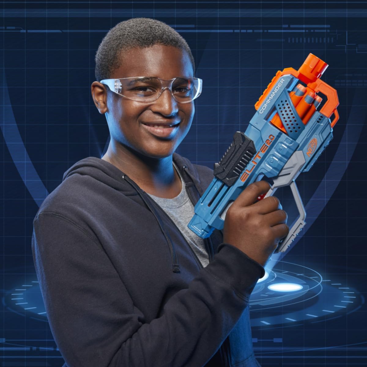 Nerf Elite 2.0 Commander Blaster, 12 Darts, 6-Dart Rotating Drum, Gift Toys for Kids Teens and Adults, Toys, Toys for Boys and Girls Ages 8 years above age,best Toy gift