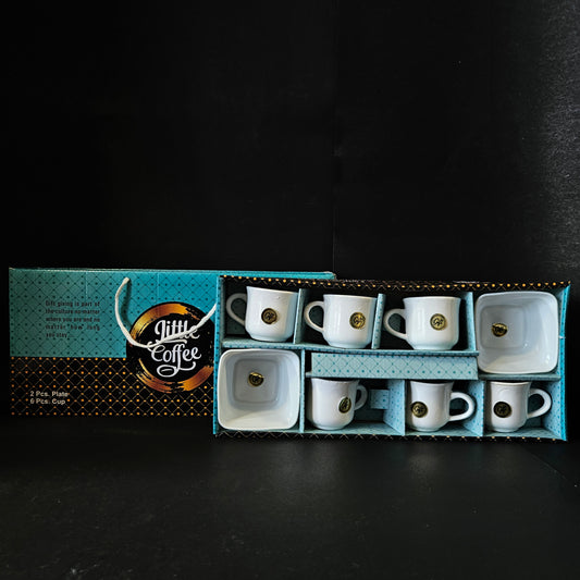 Little coffee 2 pieces set snack bowls & 6 pieces set Ceramic cup set