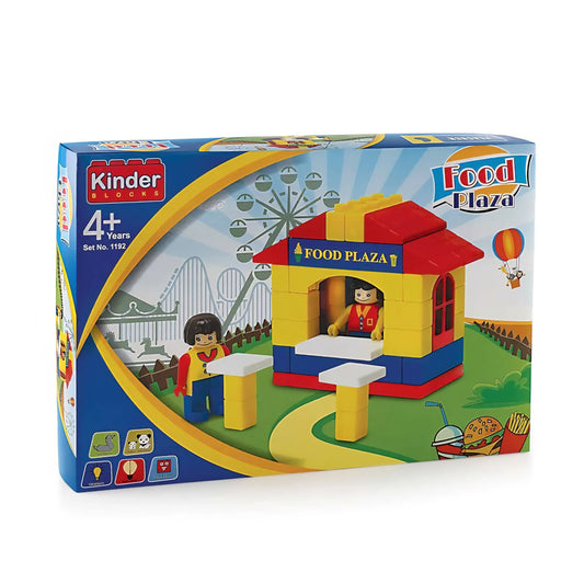 Food Plaza Building Blocks Game/Imagine & Develop Their Logical Thinking and Cognitive Reasoning Skills for Kids Boys Girls