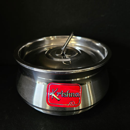 Stainless Steel Handi pot Dish storage box & lid perfect for Return gifting purpose