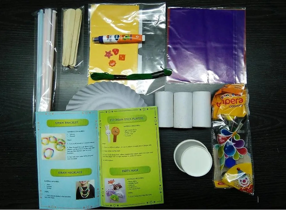 Eco Craft Kit - 20 Plus Recyclable Craft Products for Kids 5+ Age.