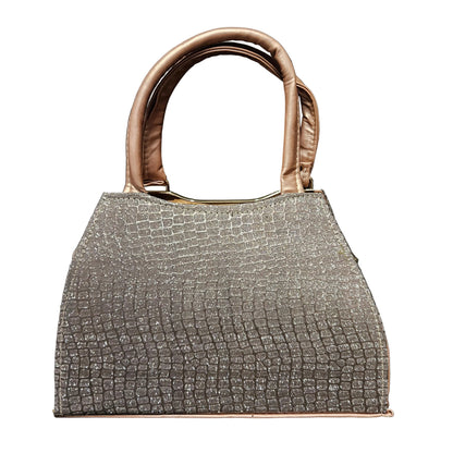 Stylish Women's Handbag – Elegant Crocodile Pattern Shoulder & Tote Bag with Shiny Metallic Finish | Premium PU Leather Purse with Dual Handle