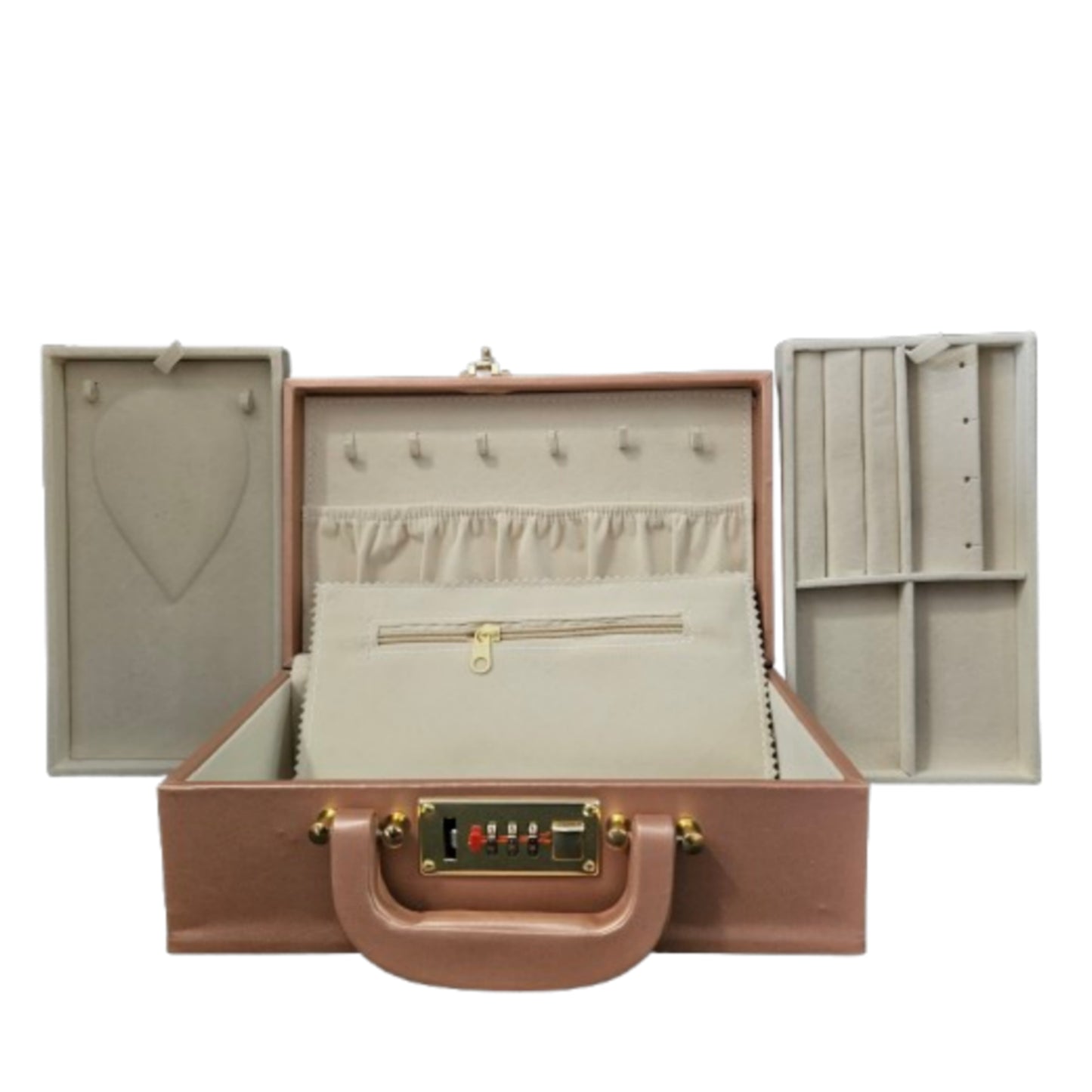 Jewellery Box For Women,Portable Travel Jewellery Organiser Box For Ring,Earrings & Bracelet with number locking