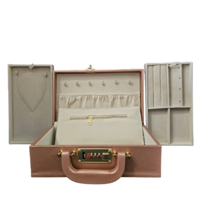 Jewellery Box For Women,Portable Travel Jewellery Organiser Box For Ring,Earrings & Bracelet with number locking