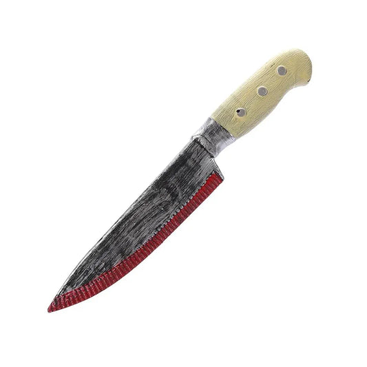 Halloween Butcher Fake Knife, Plastic Blood Butcher Horror Toy Knife, Prank Halloween Knife Prop