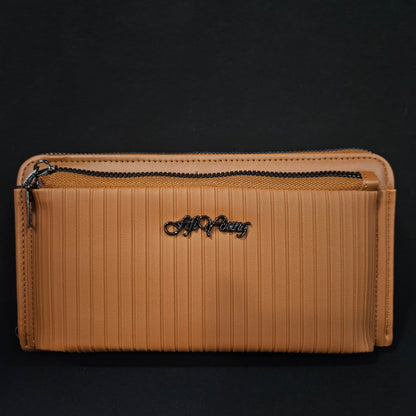Leather Thin Slim Wallets for Women Wallet for Women with Double Zipper