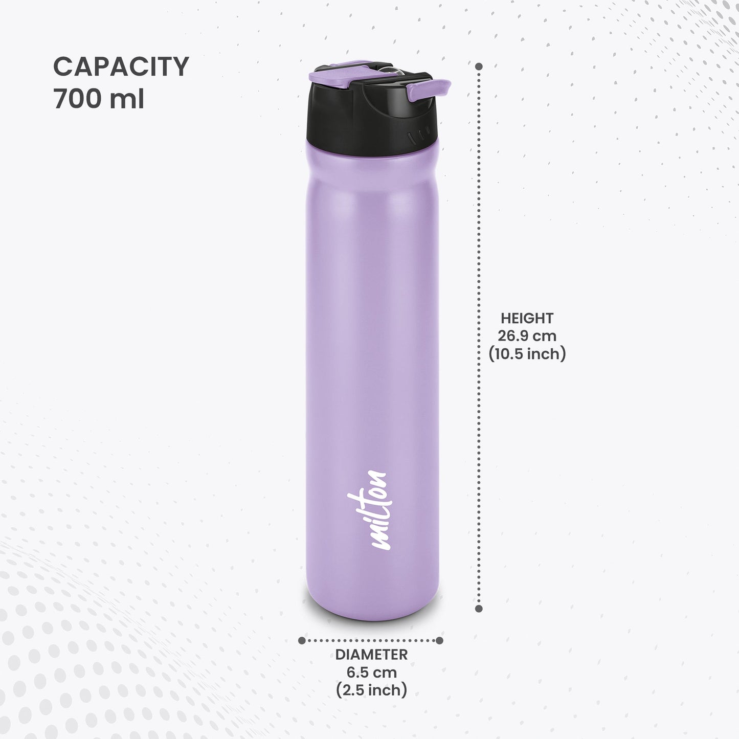 Max 800 Stainless Steel Bottle (Milton)Rust-free, easy to carry & convenient(700ml)