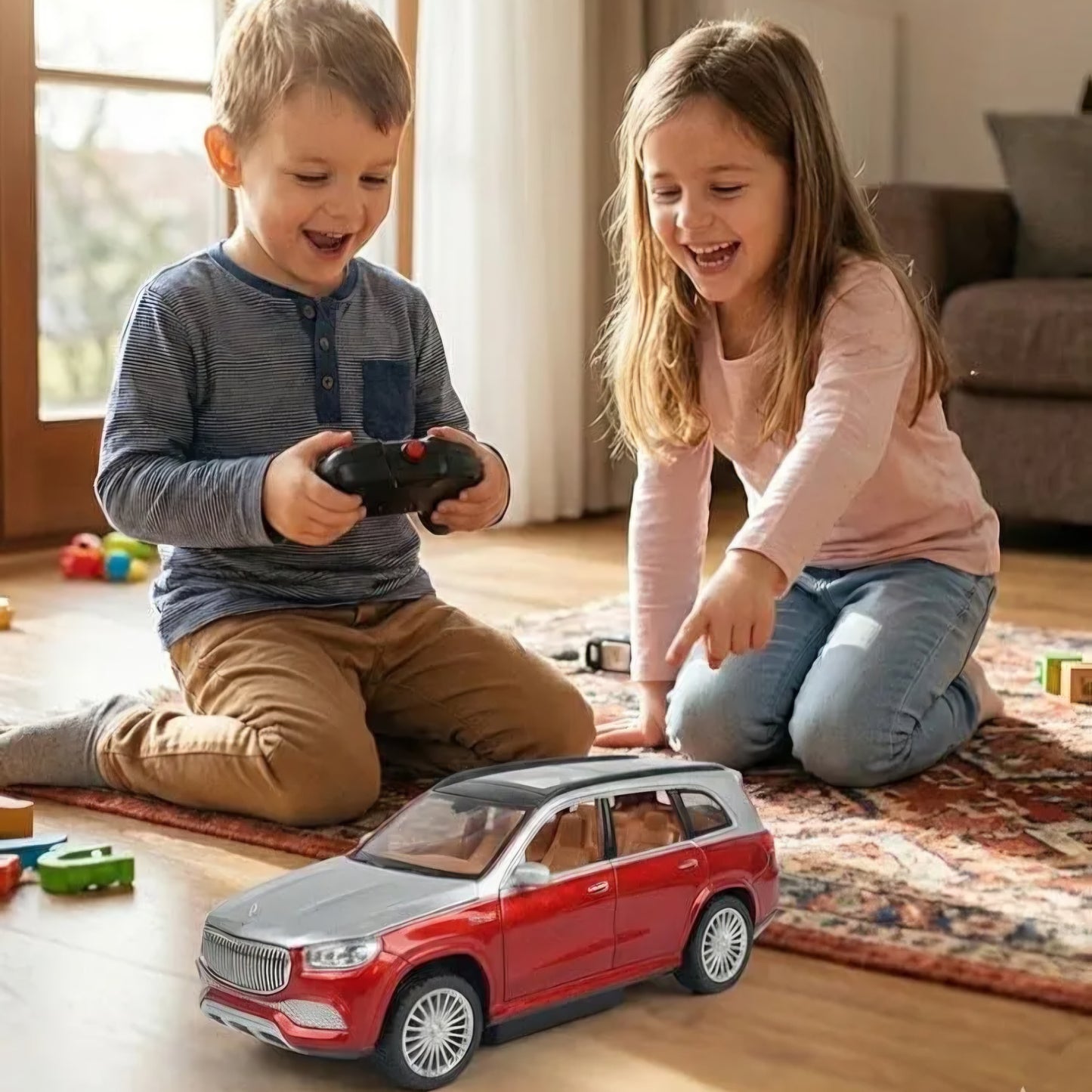 Remote Control Luxury SUV Car – 1:22 Scale RC Toy with LED Lights, Smooth Driving & Stylish Design | Rechargeable RC Car for Kids