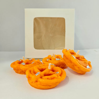 Jilebi Mithai Candles Pack of 4 Wax Scented Candles