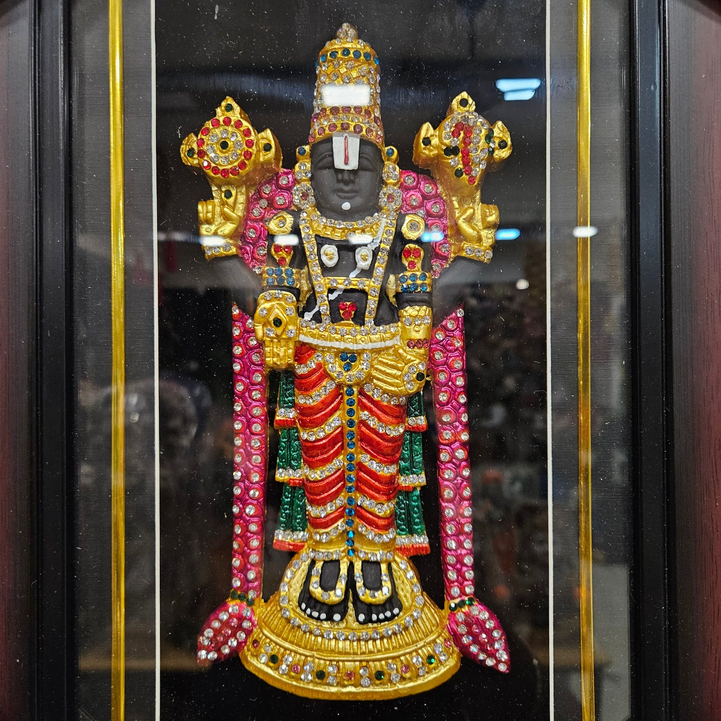 Lord Balaji decorated with attractive stones Photo Frame perfect for Marriage gifting,house warming
