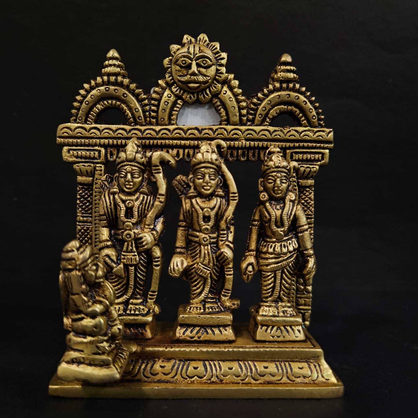 Ram Darbar Idol in Solid Brass Large Size Lord Rama Murti Antique Brass Metal for Mandir Puja Room Murti  Murthi Temple Puja Home Decor Made Ayodhya