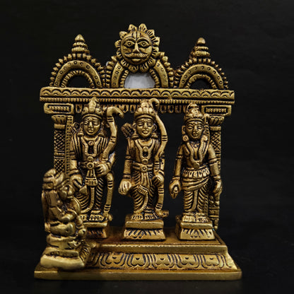 Ram Darbar Idol in Solid Brass Large Size Lord Rama Murti Antique Brass Metal for Mandir Puja Room Murti  Murthi Temple Puja Home Decor Made Ayodhya