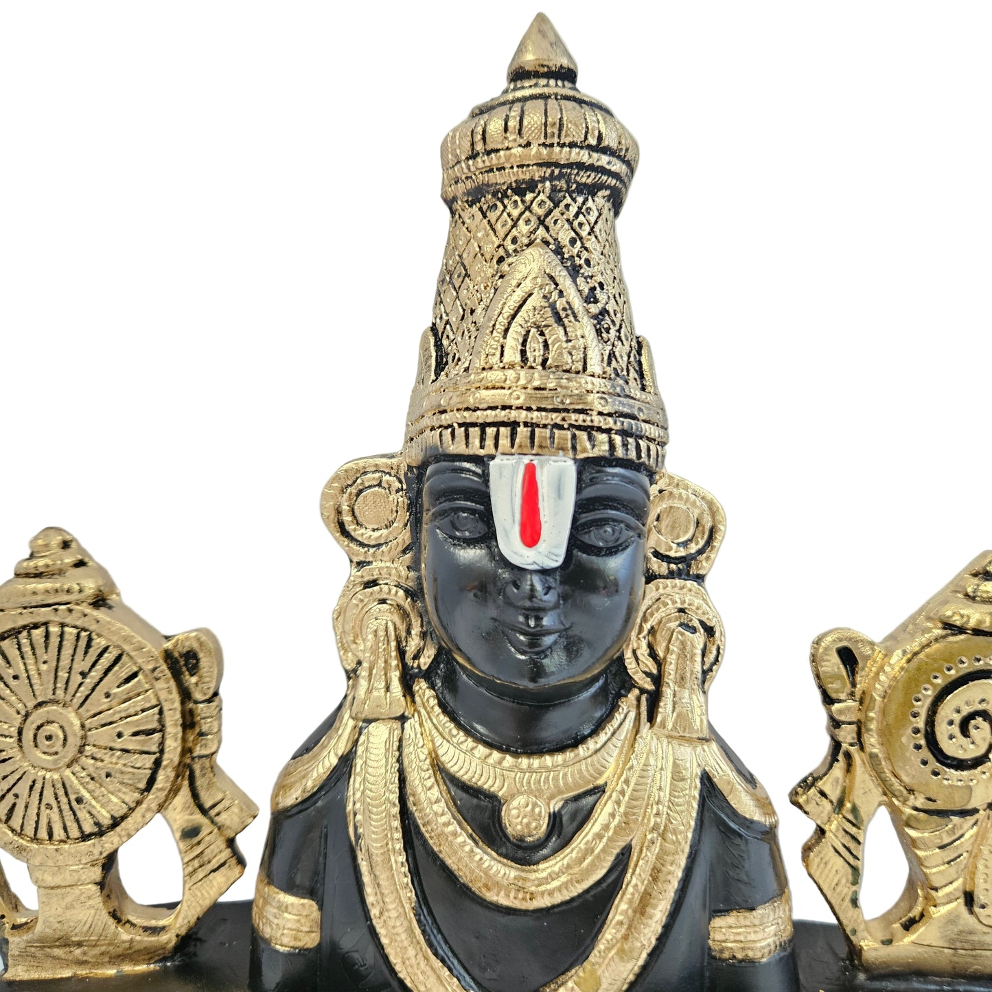 Sri Venkateswara Swamy with Shank Chakra Tirupati Balaji Idol Balaji Statue tirupati Temple Decor Tirupati Balaji Statue(Gold)