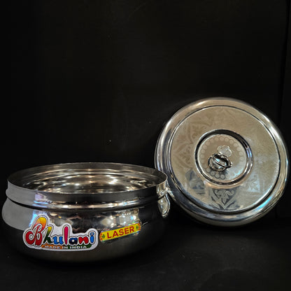 Stainless Steel Round storage box with Designer lid perfect for Return gifting purpose