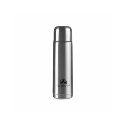 Green Kivvi Vacuum Flask with Flip Lid Stainless Steel Thermos Leak Proof & 24 Hours Hot/Cold Insulation