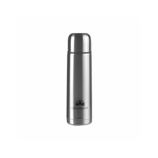Green Kivvi Vacuum Flask with Flip Lid Stainless Steel Thermos Leak Proof & 24 Hours Hot/Cold Insulation
