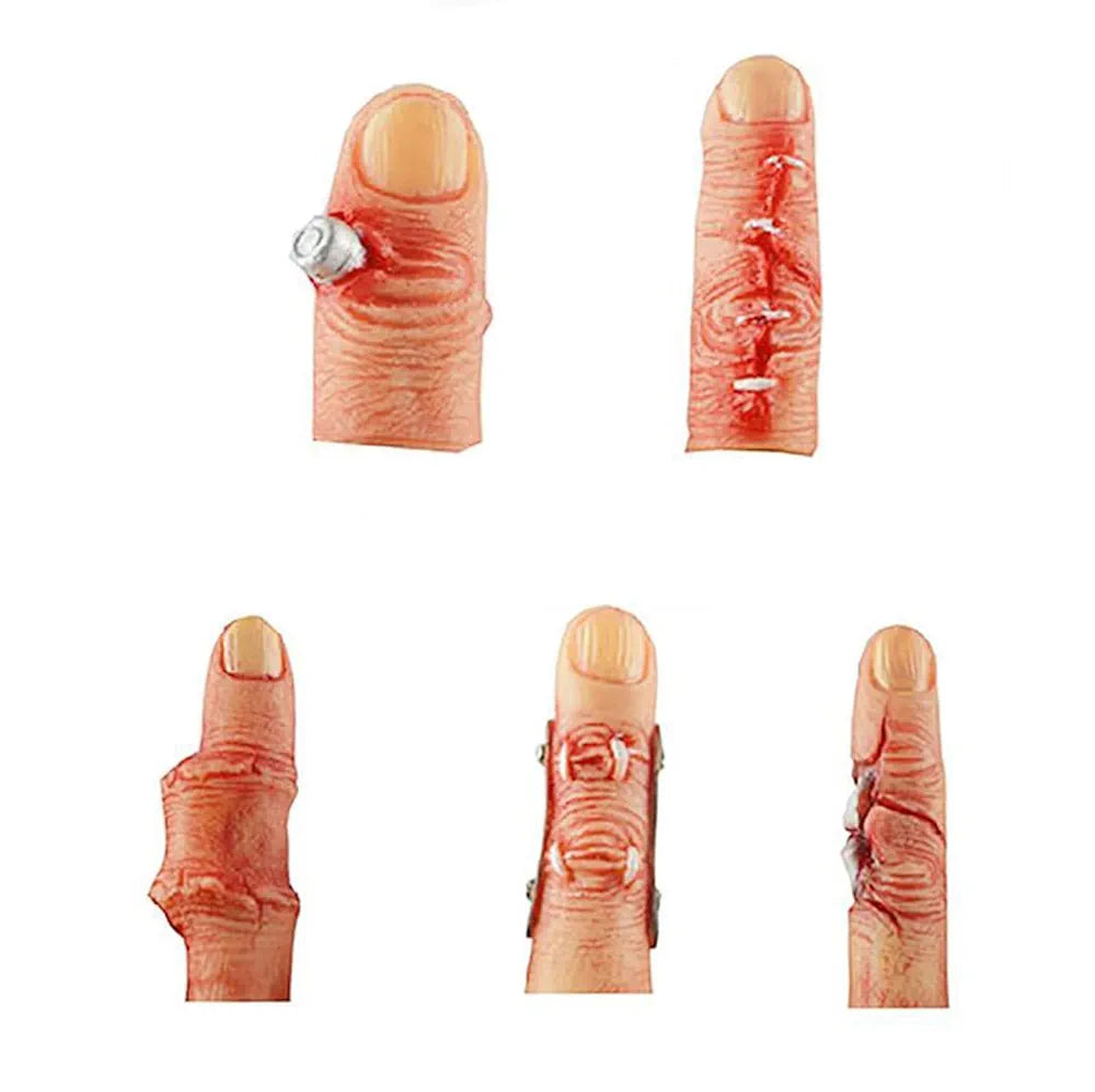 Halloween Bloody Fingers,Scary Body Parts Fingers Realistic Severed Finger Broken Finger for Haunted House The Halloween Party Decoration Halloween Horror