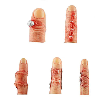 Halloween Bloody Fingers,Scary Body Parts Fingers Realistic Severed Finger Broken Finger for Haunted House The Halloween Party Decoration Halloween Horror