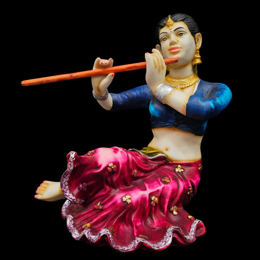 Rajasthani Traditional Lady playing Instrument elegant Statue Showpiece Figurine
