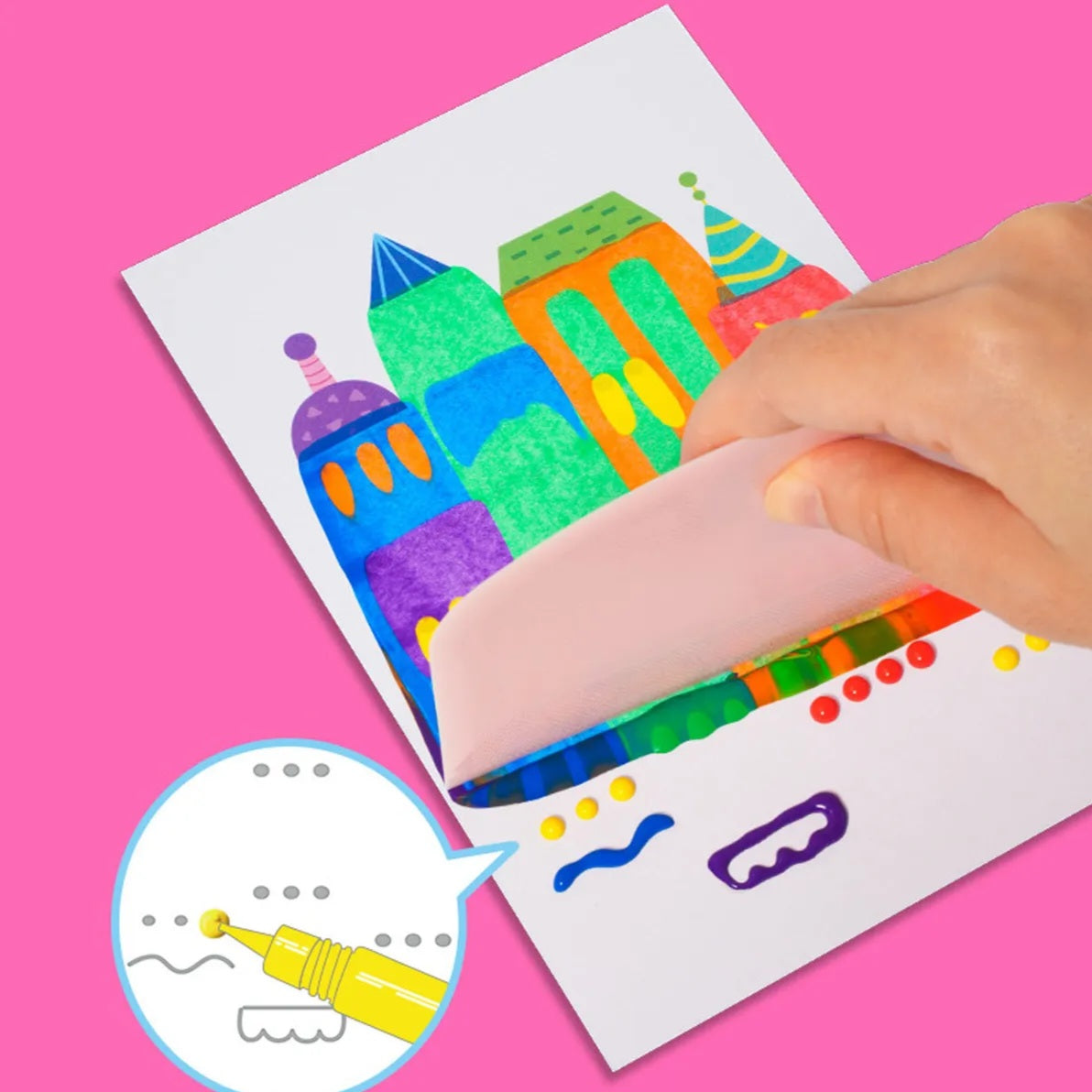 Rainbow squeeze art perfect for kids return gifting