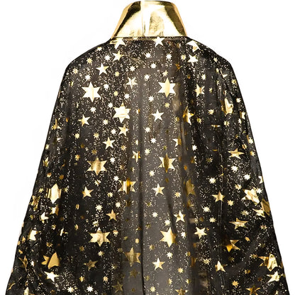 Halloween Kids Witch Costume Witch Cape Wizard Cape  Halloween Star for Cosplay Girls Boys