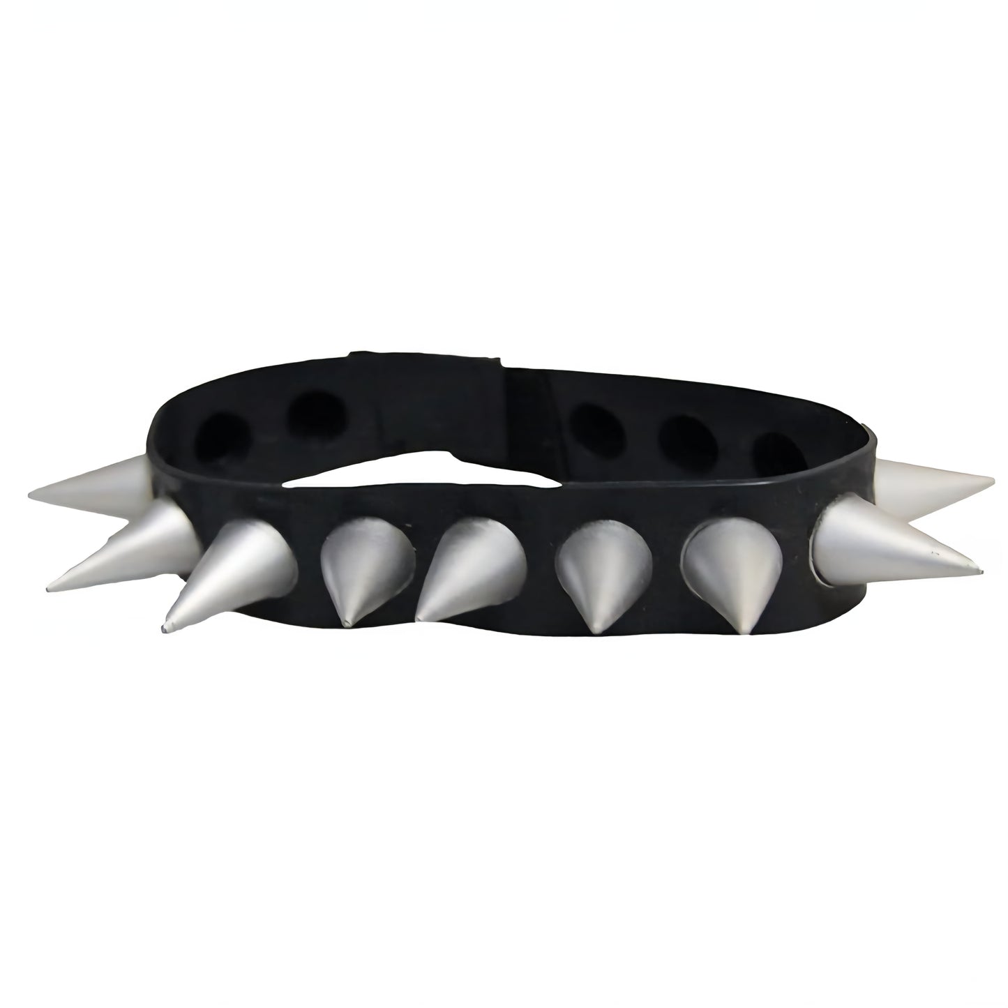 Spike Choker Unisex Black with strap Adult Halloween Party Props